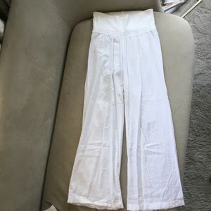 Old Navy white linen wide leg pants-size XS
